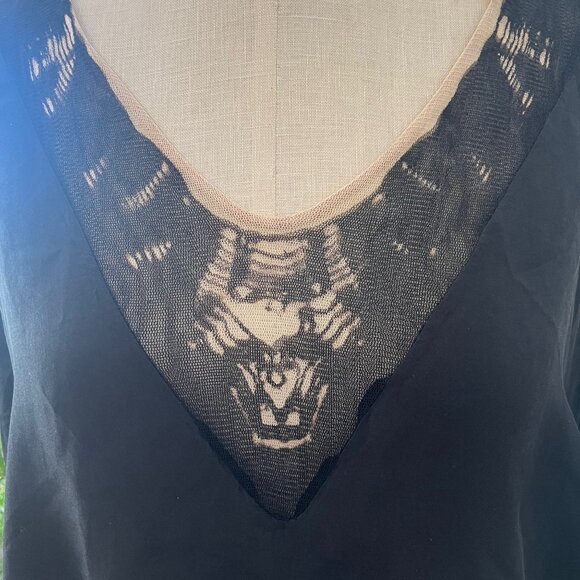 VIVIANA UCHITEL Black Silk Tank Size Large - Picture 2 of 8